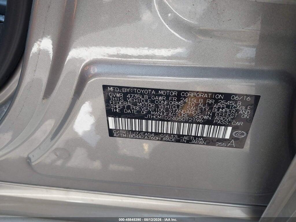 JTHCM1D24G5012196 2016 LEXUS IS 300 photo no. 9