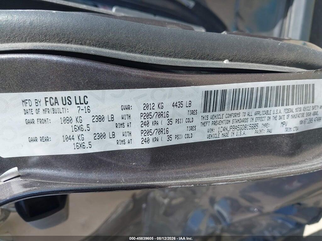1C4NJPBA5GD815685 2016 JEEP PATRIOT photo no. 9