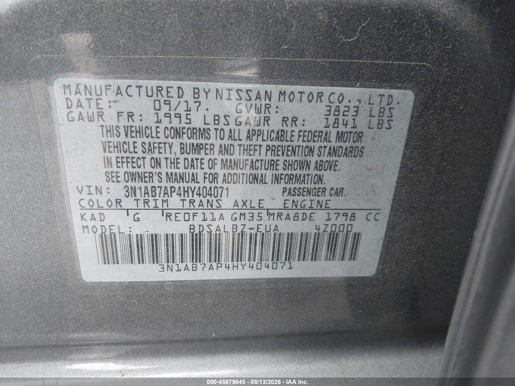 3N1AB7AP4HY404071 2017 NISSAN SENTRA photo no. 9