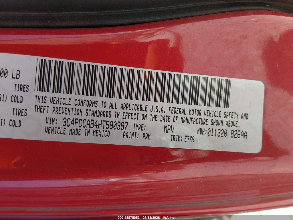 3C4PDCAB4HT590397 2017 DODGE JOURNEY photo no. 9