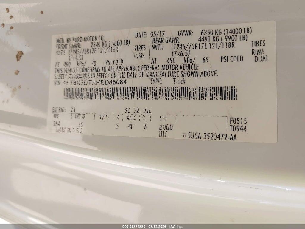 1FT8X3DTXHED85084 2017 FORD F-350 photo no. 8