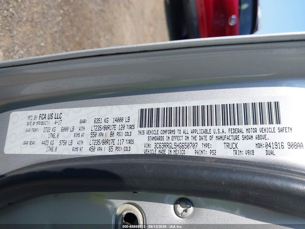 3C63RRGL5HG650707 2017 RAM 3500 photo no. 9