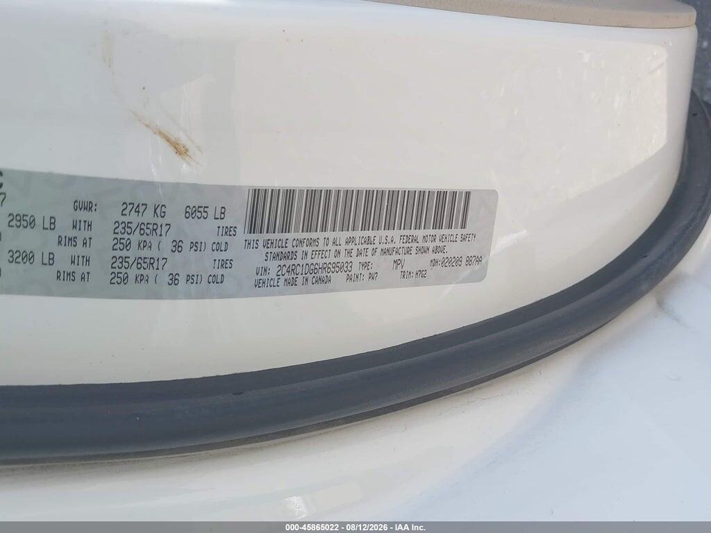 2C4RC1DG6HR695033 2017 CHRYSLER PACIFICA photo no. 9