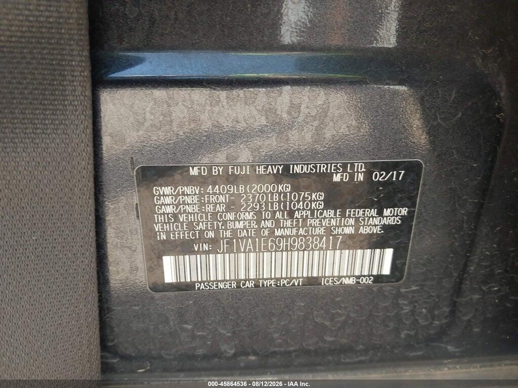 JF1VA1E69H9838417 2017 SUBARU WRX photo no. 9