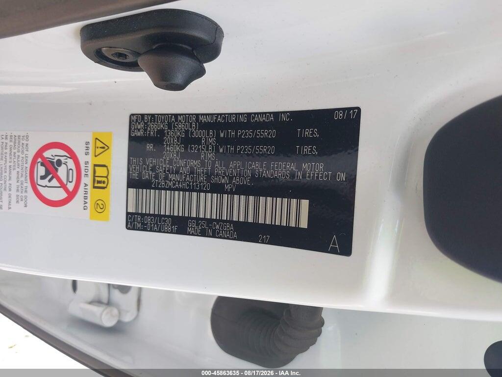 2T2BZMCA4HC113120 2017 LEXUS RX 350 photo no. 9