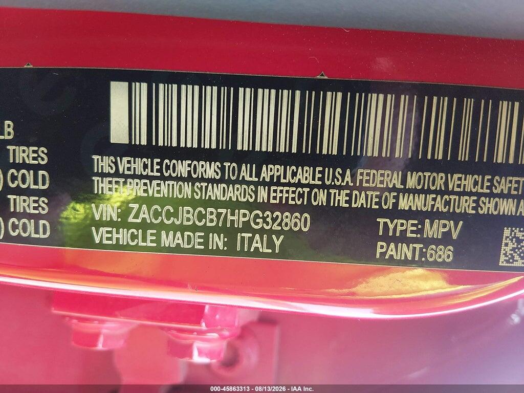 ZACCJBCB7HPG32860 2017 JEEP RENEGADE photo no. 9