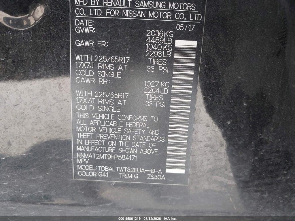 KNMAT2MT9HP584171 2017 NISSAN ROGUE photo no. 9