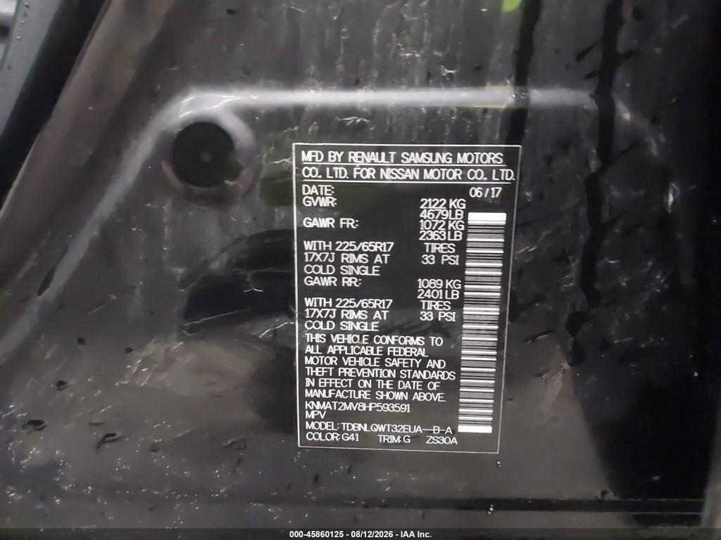 KNMAT2MV8HP593591 2017 NISSAN ROGUE photo no. 9