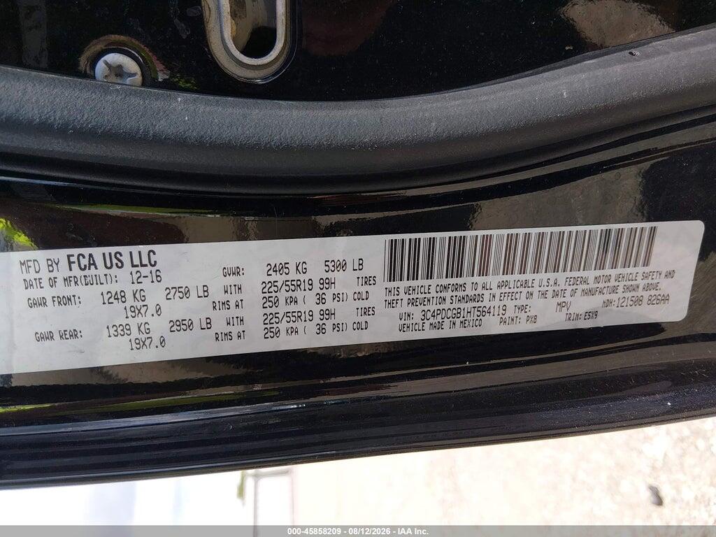 3C4PDCGB1HT564119 2017 DODGE JOURNEY photo no. 9