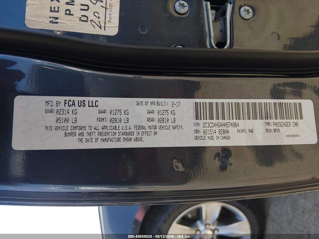 2C3CDXHG4HH574964 2017 DODGE CHARGER photo no. 9