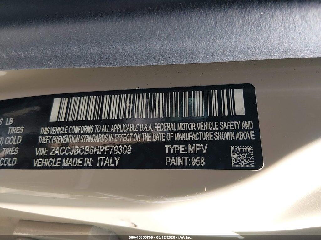 ZACCJBCB6HPF79309 2017 JEEP RENEGADE photo no. 9