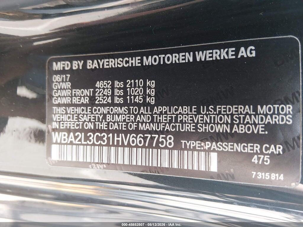 WBA2L3C31HV667758 2017 BMW M240I photo no. 9