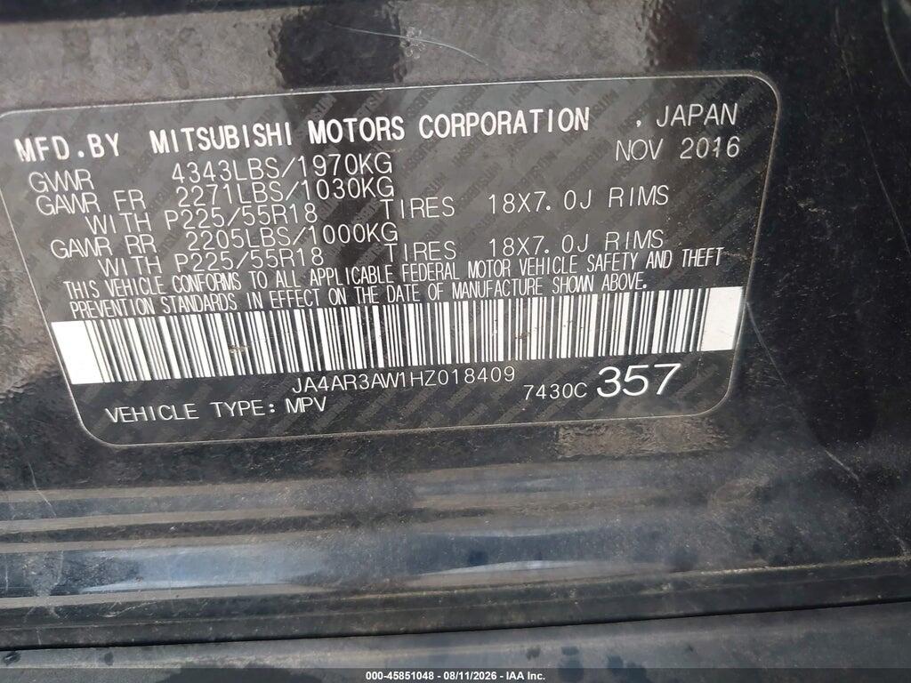 JA4AR3AW1HZ018409 2017 MITSUBISHI OUTLANDER SPORT photo no. 9