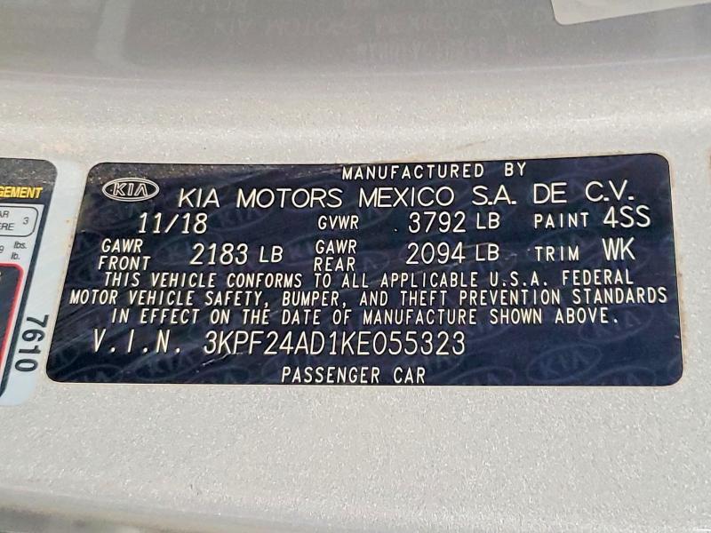 2019 KIA FORTE LXS — Фото 13 из 13