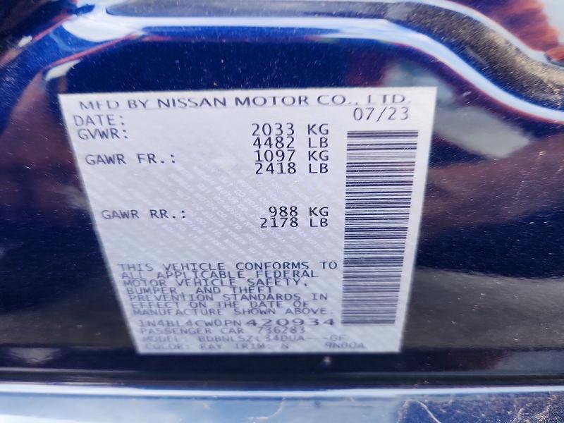 2023 NISSAN ALTIMA SR — Фото 13 из 13