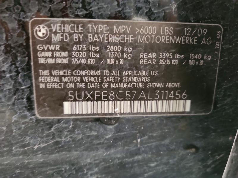 5UXFE8C57AL311456 2010 BMW X5 photo no. 12