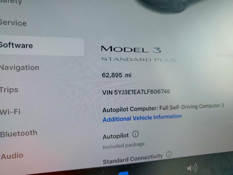 5YJ3E1EA7LF606746 2020 TESLA MODEL 3 photo no. 9