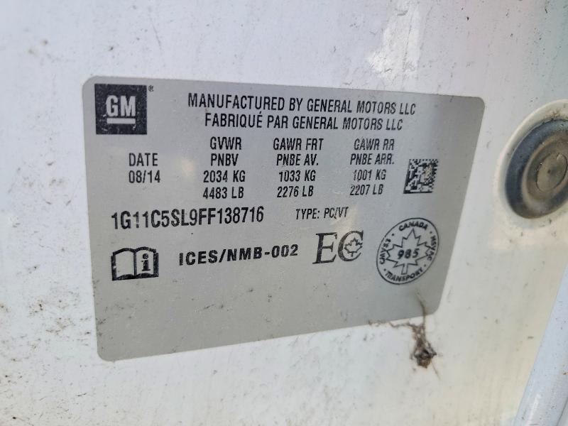 1G11C5SL9FF138716 2015 CHEVROLET MALIBU photo no. 12