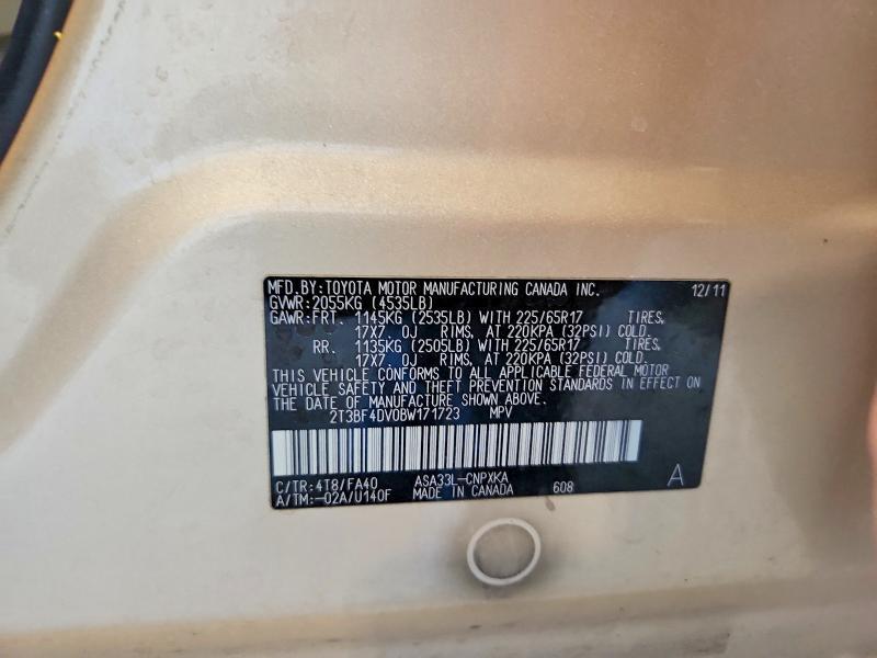 2011 TOYOTA RAV4 BASE — Фото 13 из 13