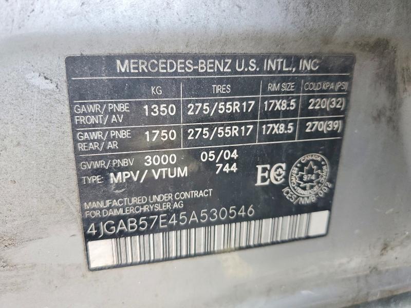 2005 MERCEDES-BENZ ML 350 — Фото 13 из 13