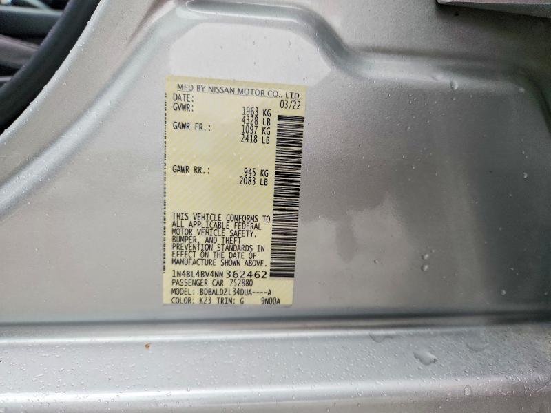 1N4BL4BV4NN362462 2022 NISSAN ALTIMA photo no. 12