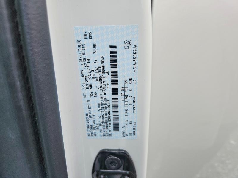 2021 FORD F150 SUPERCREW — Фото 12 из 12
