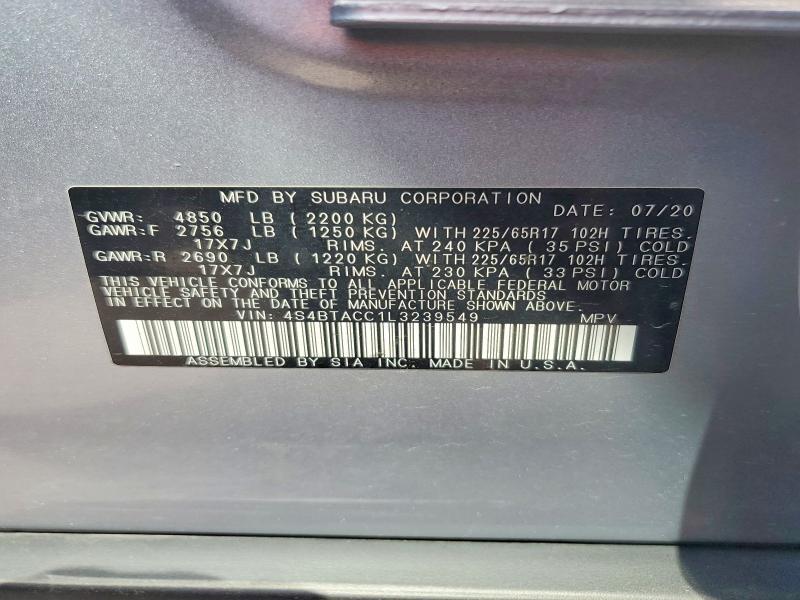 2020 SUBARU OUTBACK PREMIUM — Фото 13 из 13