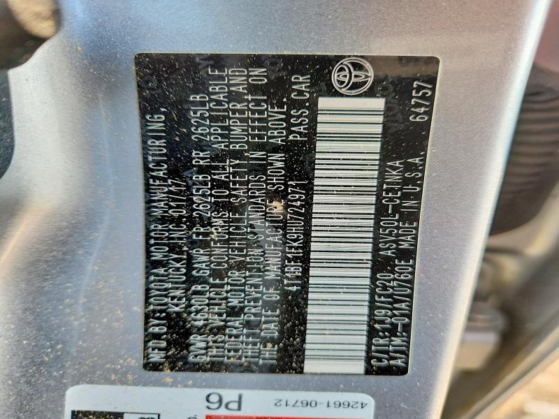 4T1BF1FK9HU724971 2017 TOYOTA CAMRY photo no. 12