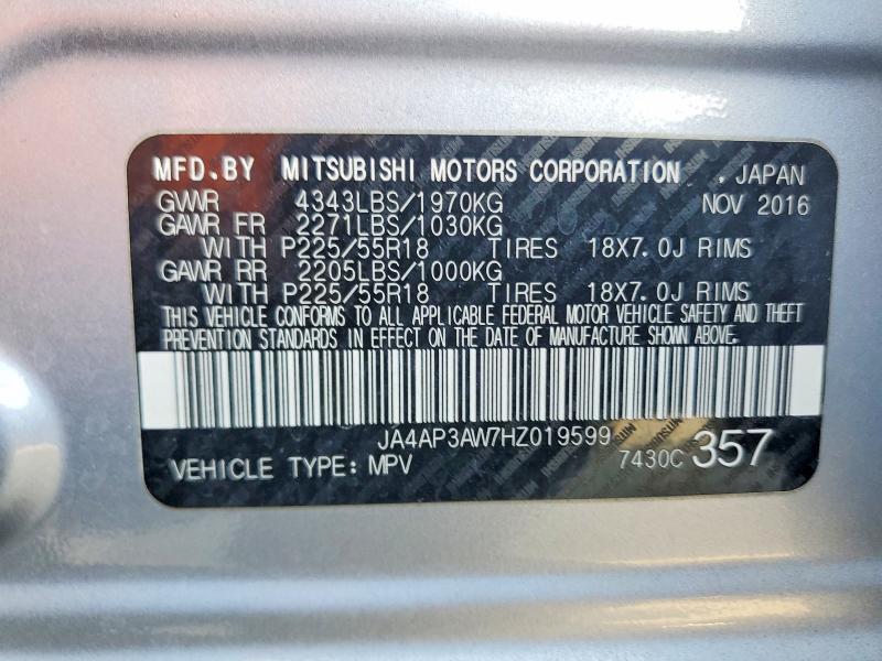 2017 MITSUBISHI OUTLANDER SPORT ES — Фото 14 из 14