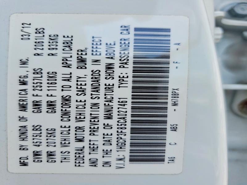 1HGCP3F85CA027461 2012 HONDA ACCORD photo no. 12