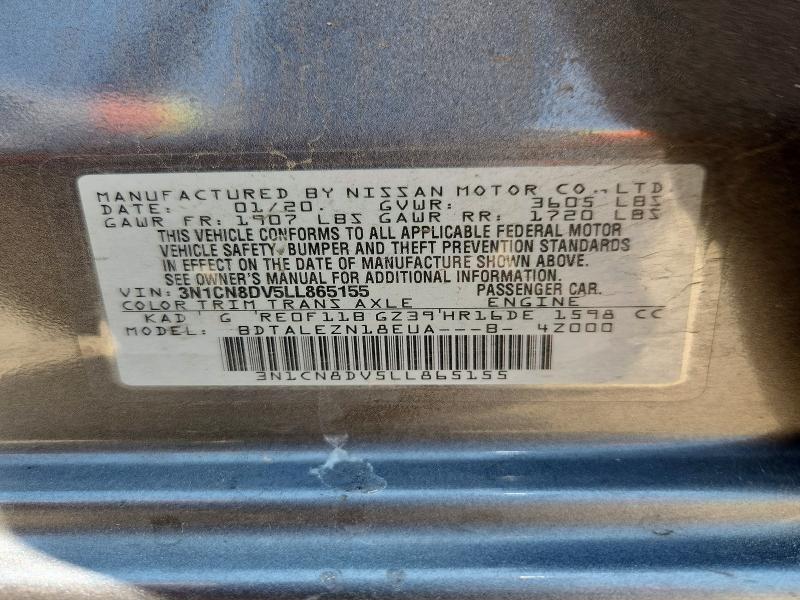3N1CN8DV5LL865155 2020 NISSAN VERSA photo no. 12