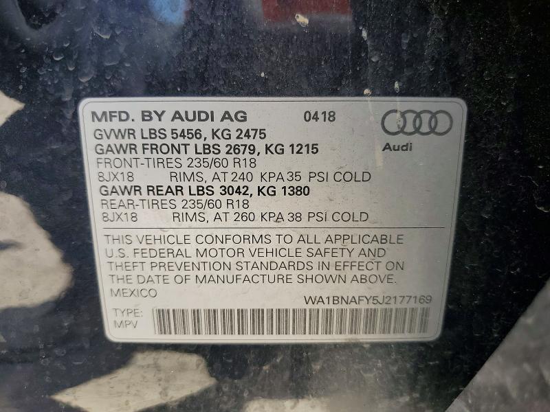 2018 AUDI Q5 PREMIUM PLUS — Фото 13 из 13