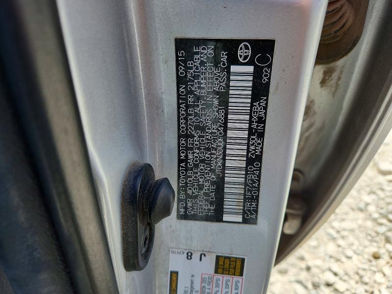 JTDKN3DU0F0476881 2015 TOYOTA PRIUS photo no. 12