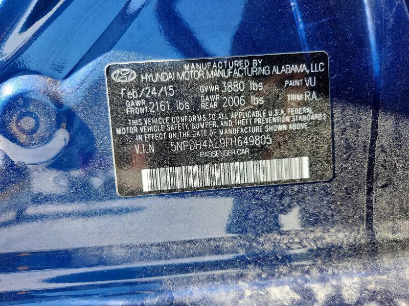 2015 HYUNDAI ELANTRA SE — Фото 12 из 12