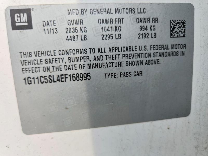 2014 CHEVROLET MALIBU 1LT — Фото 12 из 12