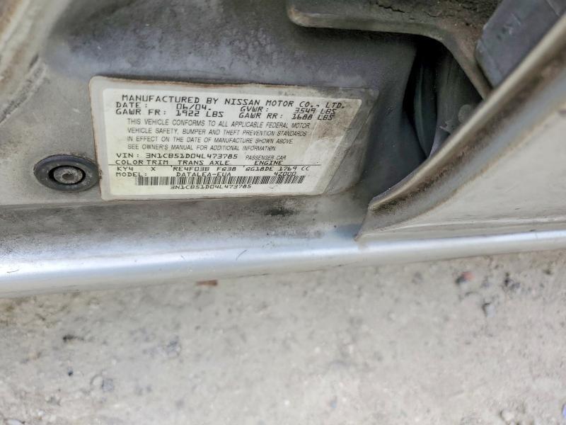 2004 NISSAN SENTRA 1.8 — Фото 12 из 12