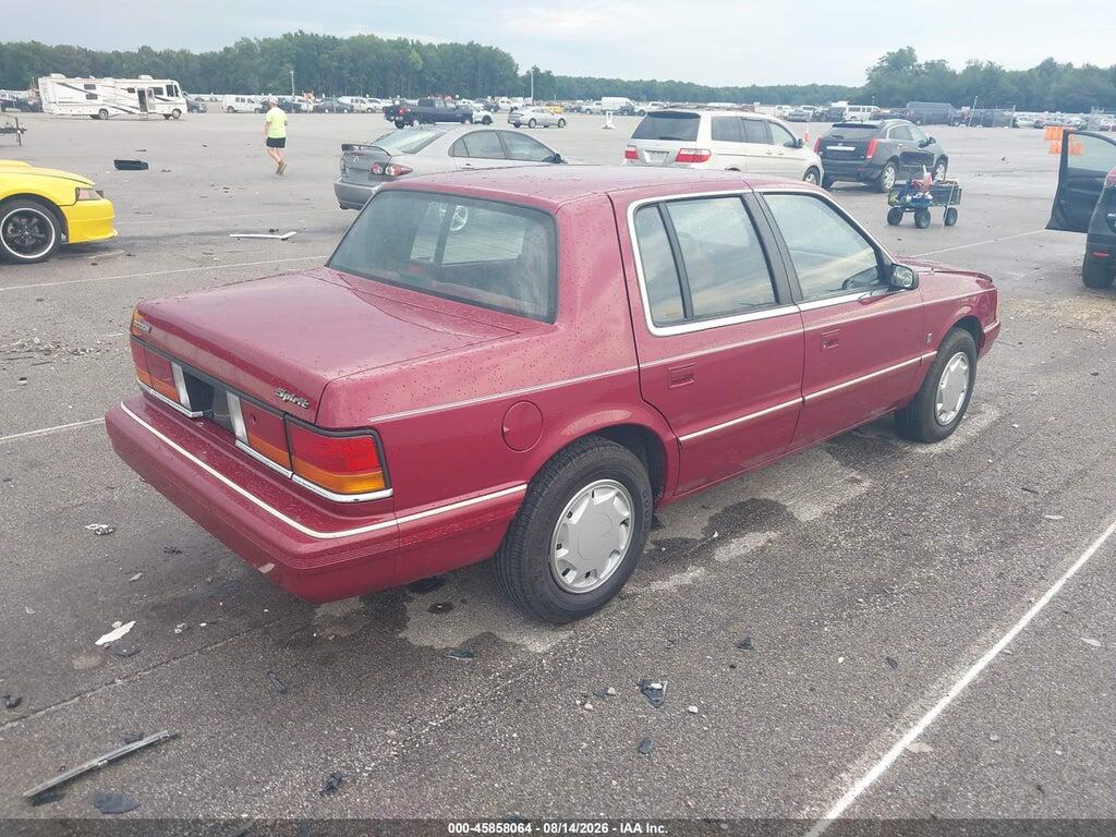 1B3XA4630MF701162 1991 DODGE SPIRIT photo no. 4