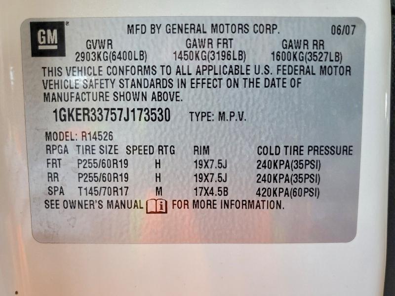 2007 GMC ACADIA SLT-2 — Фото 13 из 13