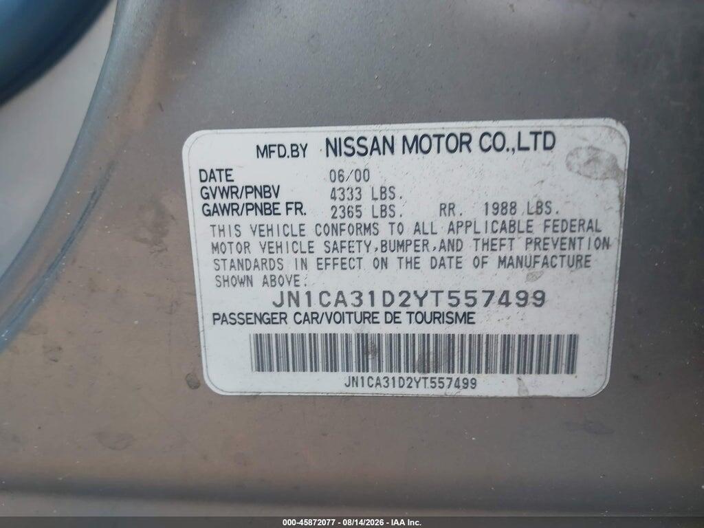 JN1CA31D2YT557499 2000 NISSAN MAXIMA photo no. 9