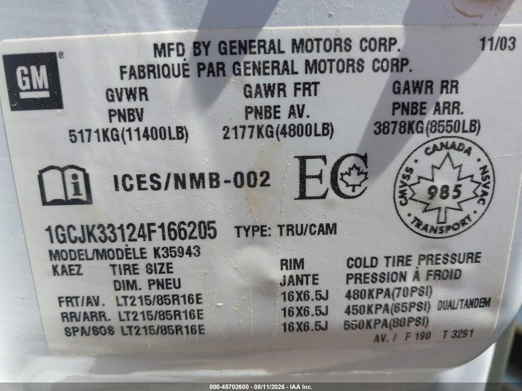 1GCHK23152F174935 2002 CHEVROLET SILVERADO 2500HD photo no. 9
