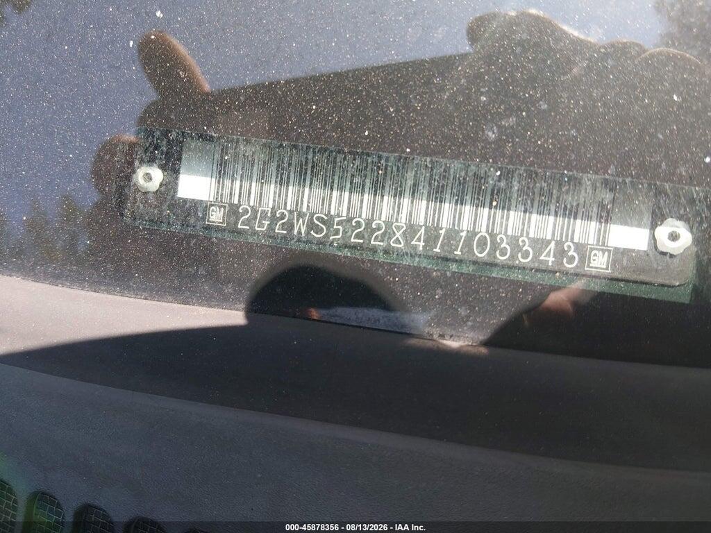 2G2WS522841103343 2004 PONTIAC GRAND PRIX photo no. 9