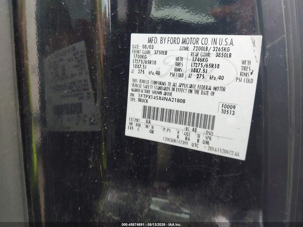 1FTPX145X4NA21808 2004 FORD F-150 photo no. 9