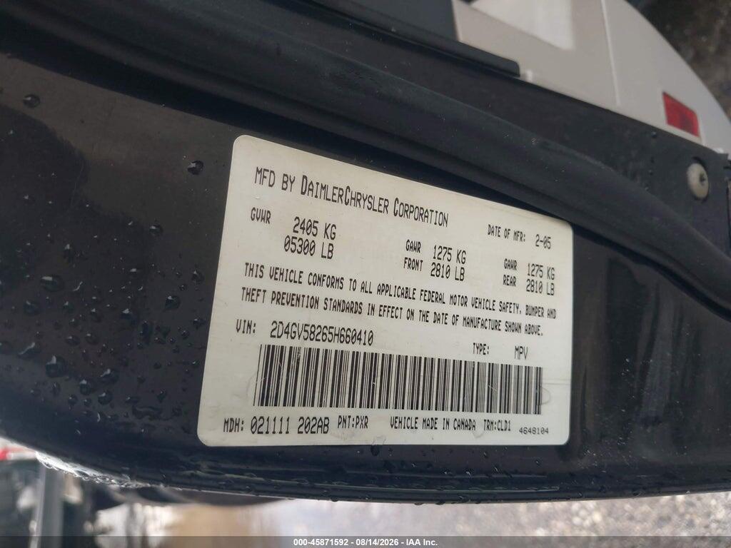 2D4GV58265H660410 2005 DODGE MAGNUM photo no. 9