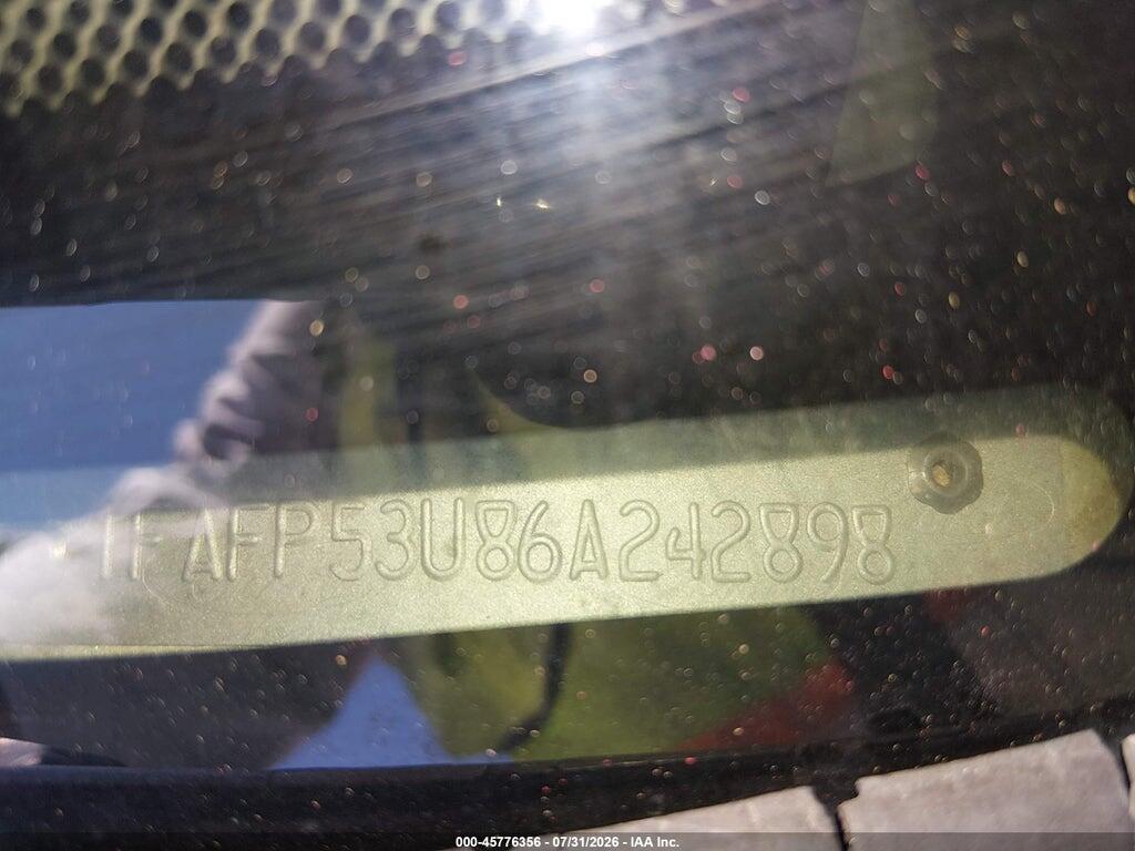 1FAFP53U86A242898 2006 FORD TAURUS photo no. 9