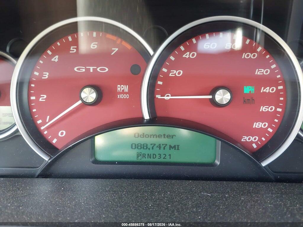 6G2VX12U16L814096 2006 PONTIAC GTO photo no. 7