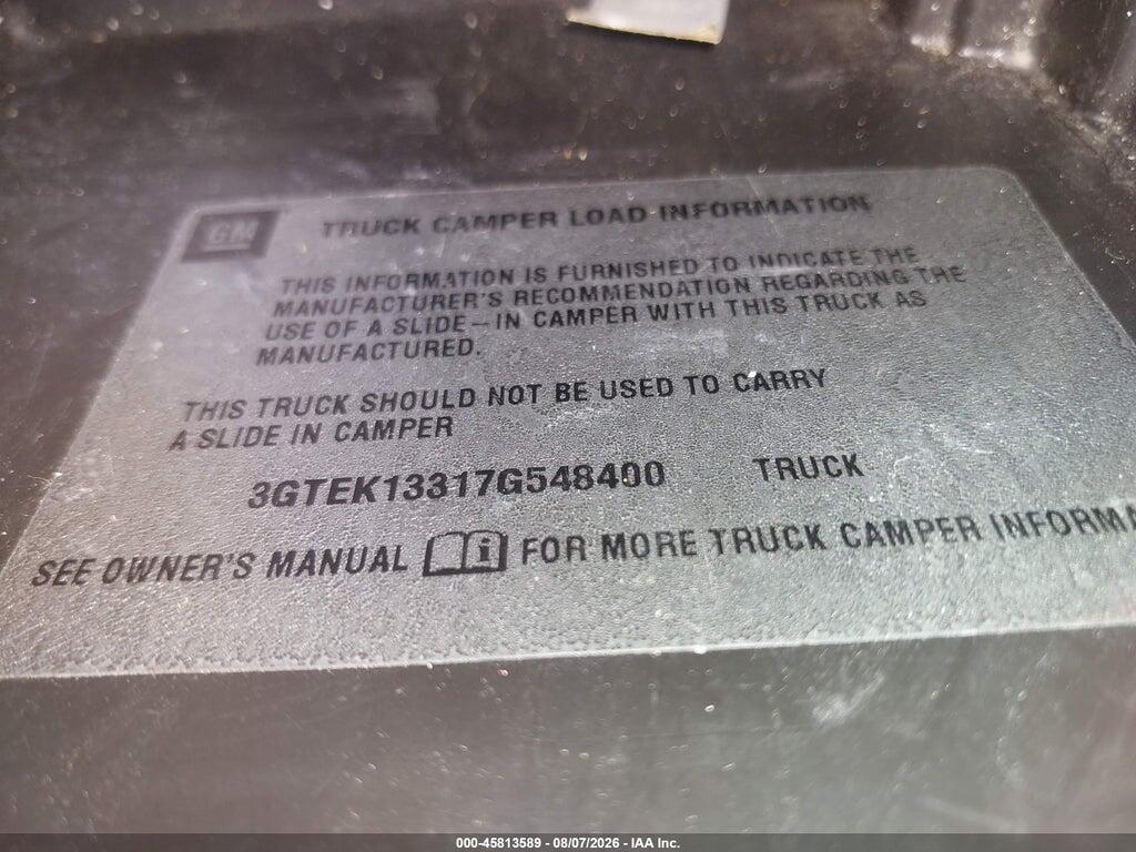 3GTEK13317G548400 2007 GMC SIERRA 1500 photo no. 9