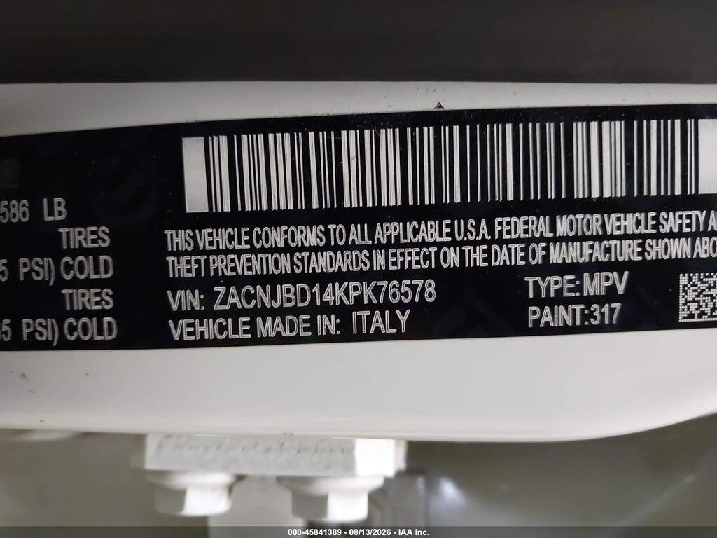 ZACNJBD14KPK76578 2019 JEEP RENEGADE photo no. 9