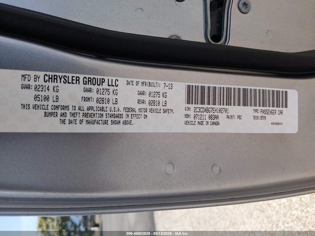 2C3CDXBG7EH102701 2014 DODGE CHARGER photo no. 9