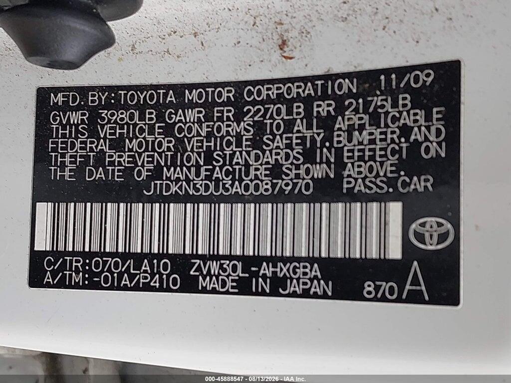JTDKN3DU3A0087970 2010 TOYOTA PRIUS photo no. 9