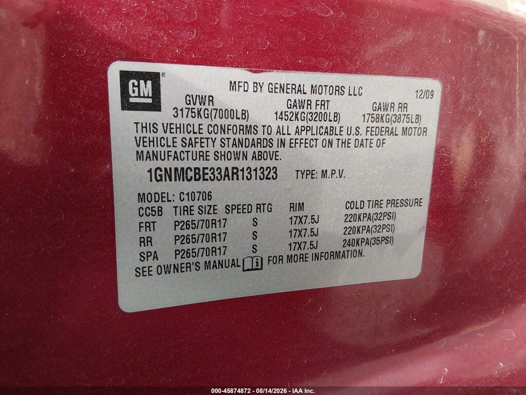 1GNMCBE33AR131323 2010 CHEVROLET TAHOE photo no. 9